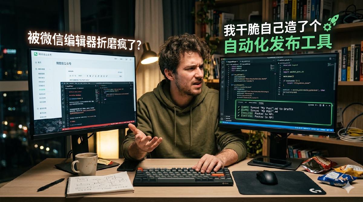 被微信编辑器折磨疯了?我干脆自己造了个自动化发布工具